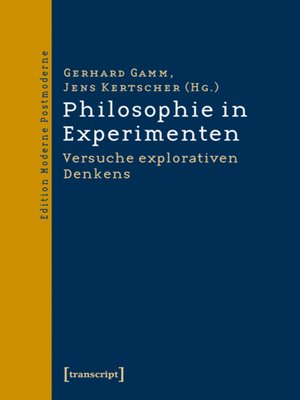 cover image of Philosophie in Experimenten